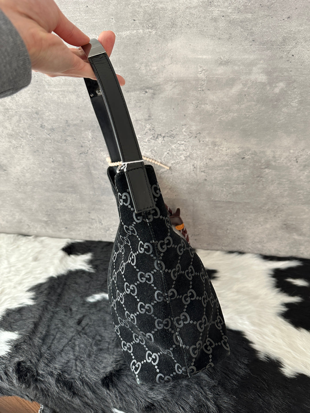 Gucci So Black Monogram Hobo 🖤｜Double Zipper, Suede GG, High Versatility