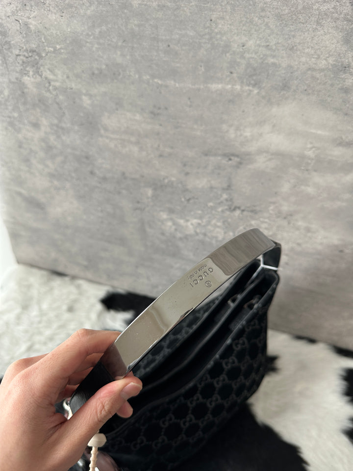 Gucci So Black Monogram Hobo 🖤｜Double Zipper, Suede GG, High Versatility