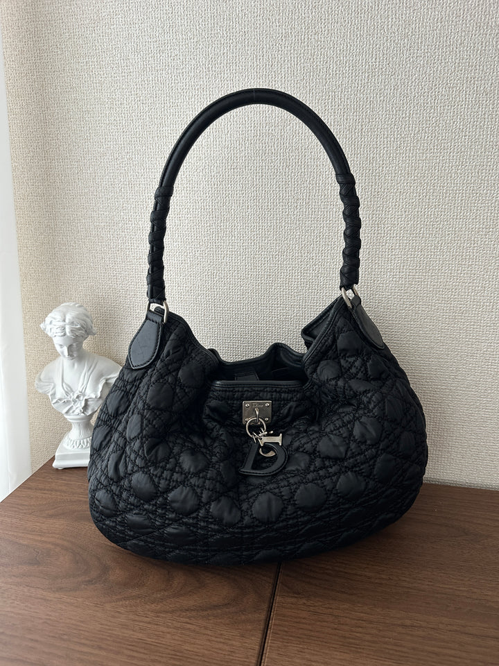 Lady Dior Ballet Hobo 🖤 “So Black” Edition | Elegant Yet Effortless