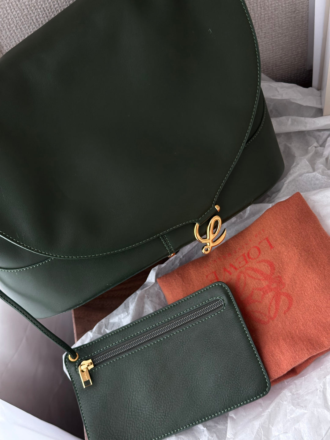 Loewe Flap Cloud Hobo ✨ with Pouch & Full Set