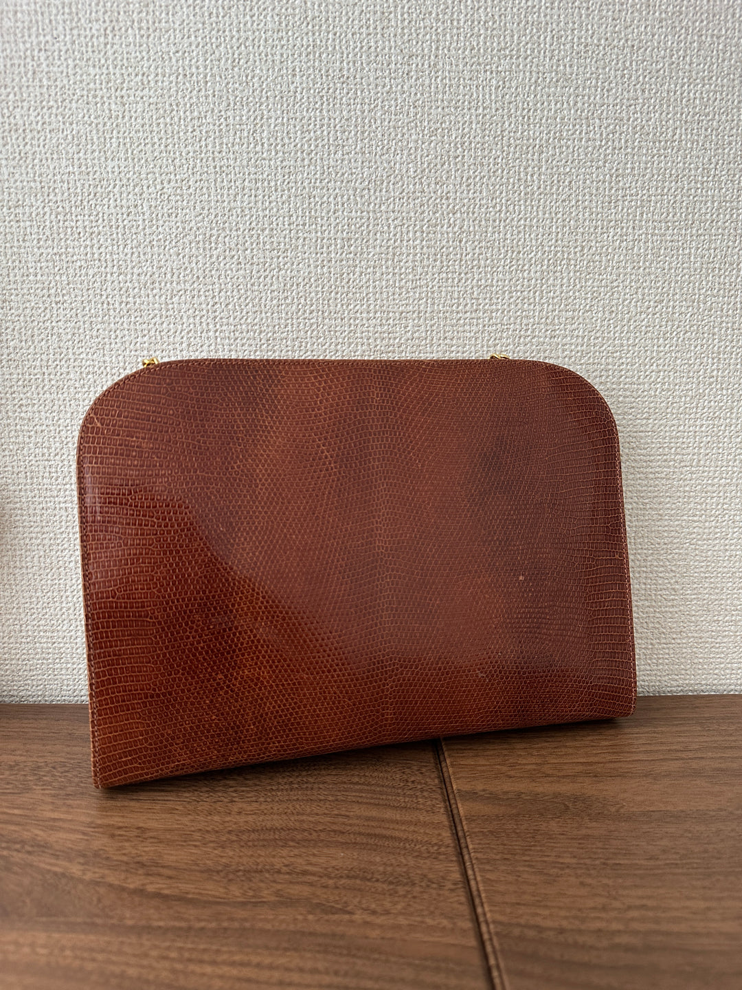 Salvatore Ferragamo Lizard Leather Chain Shoulder Bag 🤎✨ Excellent Condition | Timeless Elegance