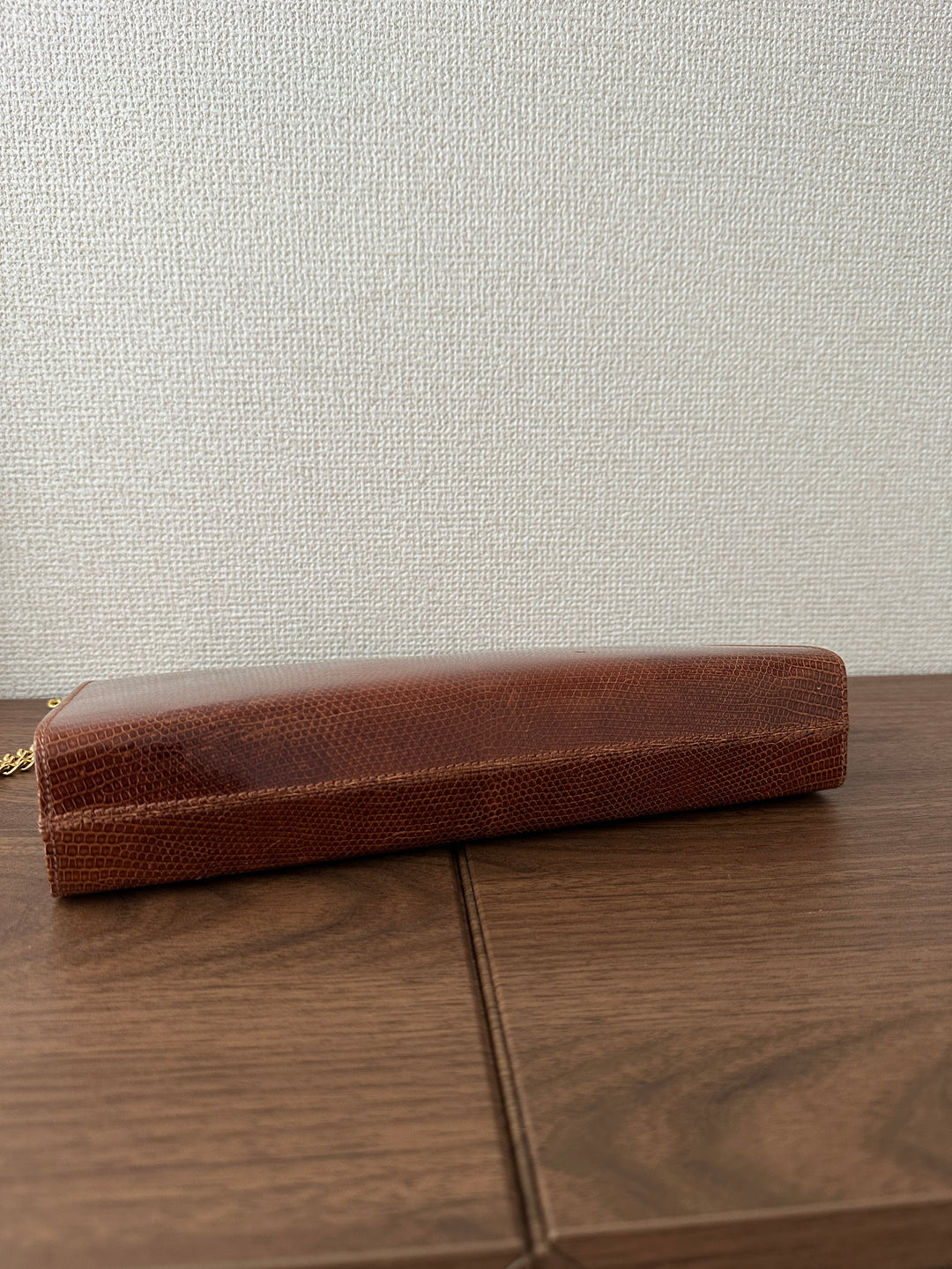 Salvatore Ferragamo Lizard Leather Chain Shoulder Bag 🤎✨ Excellent Condition | Timeless Elegance