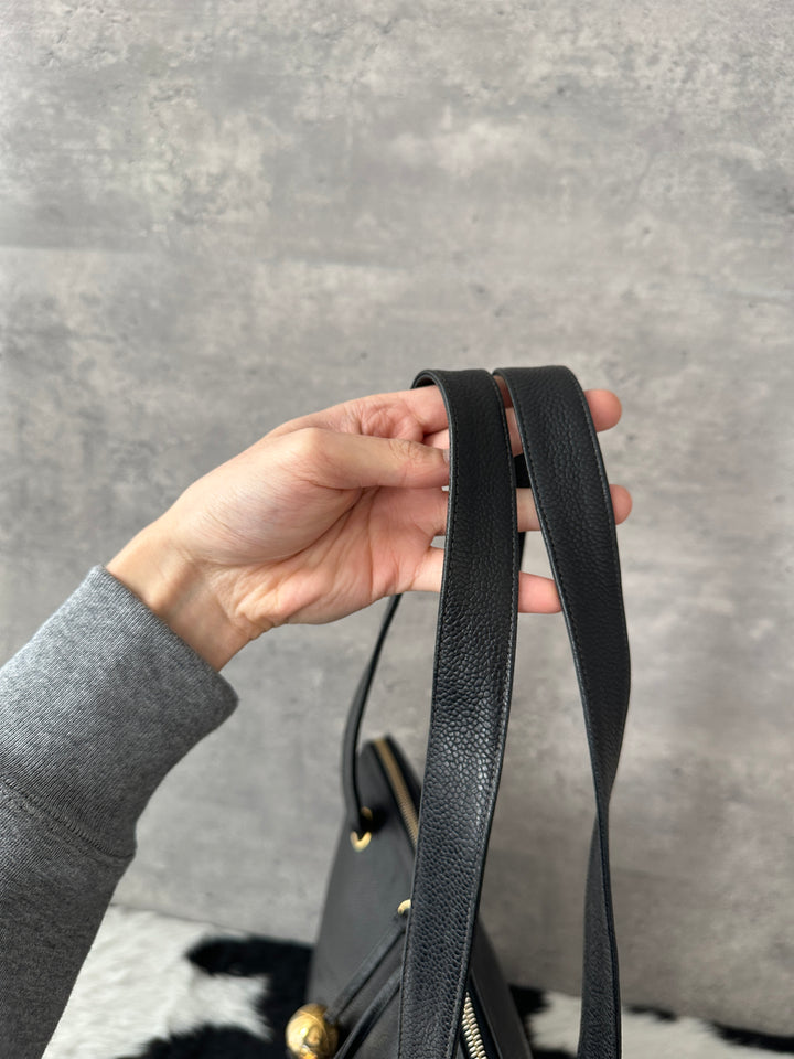 Chanel Double Gold Ball Shoulder Bag 🖤✨｜Rare Alma Shape, Caviar Leather, Work-Ready Capacity