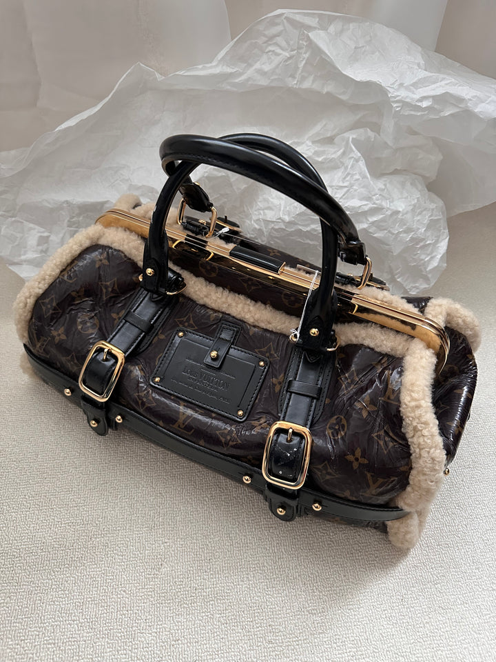 Louis Vuitton Limited Edition Monogram Shearling Doctor Bag 🤎✨ Ultra Rare & Statement Piece