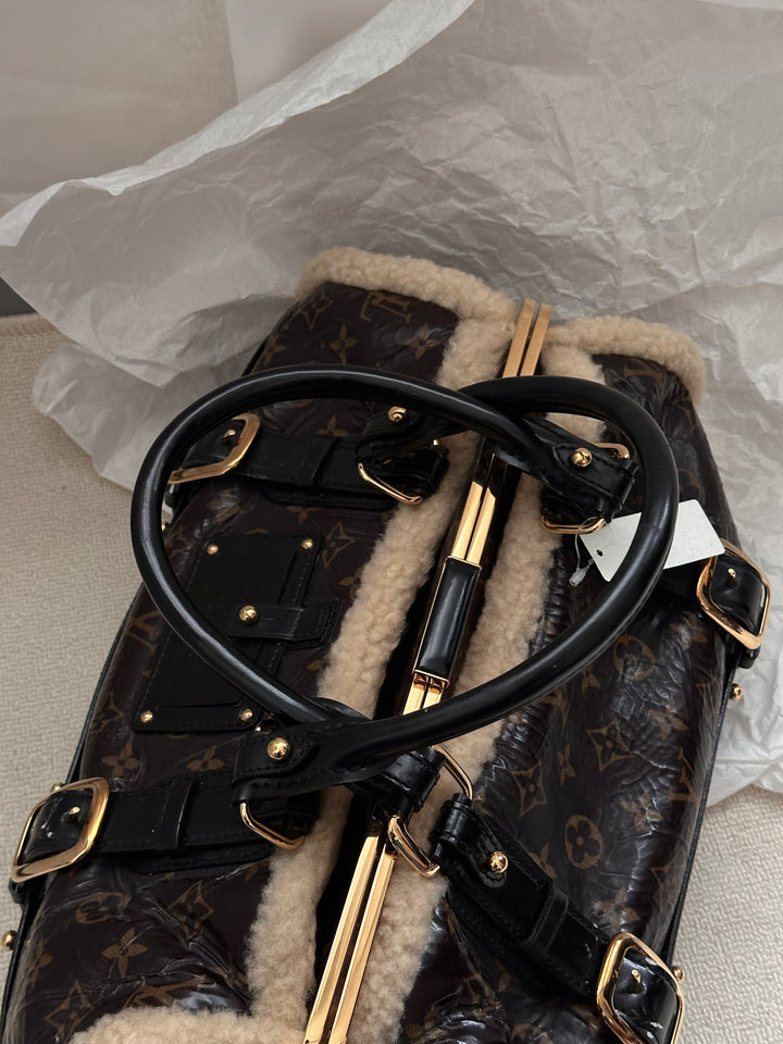 Louis Vuitton Limited Edition Monogram Shearling Doctor Bag 🤎✨ Ultra Rare & Statement Piece