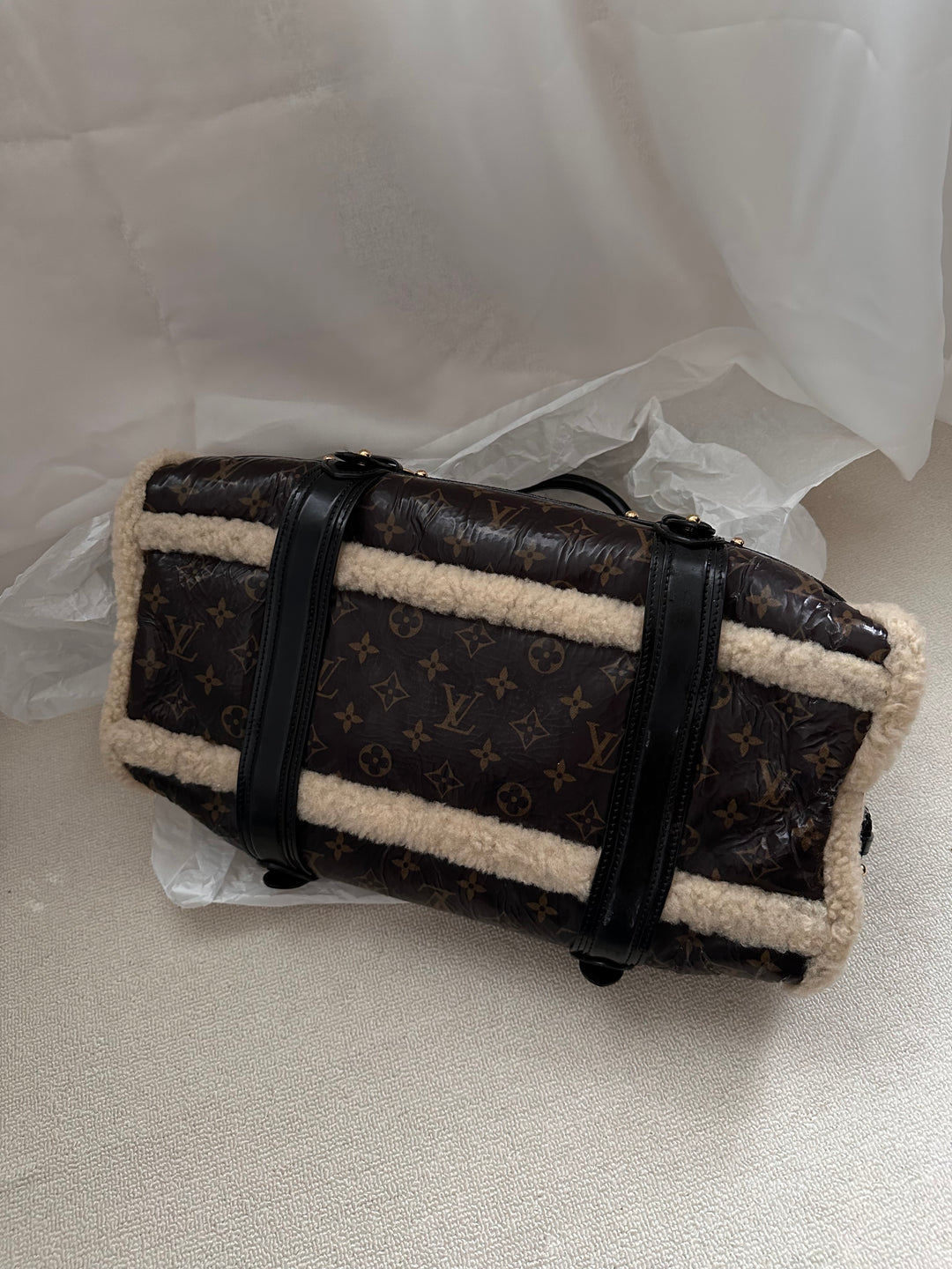 Louis Vuitton Limited Edition Monogram Shearling Doctor Bag 🤎✨ Ultra Rare & Statement Piece