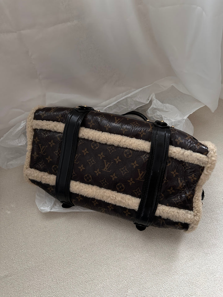 Louis Vuitton Limited Edition Monogram Shearling Doctor Bag 🤎✨ Ultra Rare & Statement Piece