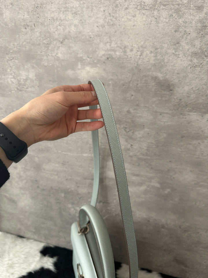 Salvatore Ferragamo Double Gancini Kelly Bag 🩵✨｜Structured Elegance, Durable Leather, Timeless Versatility