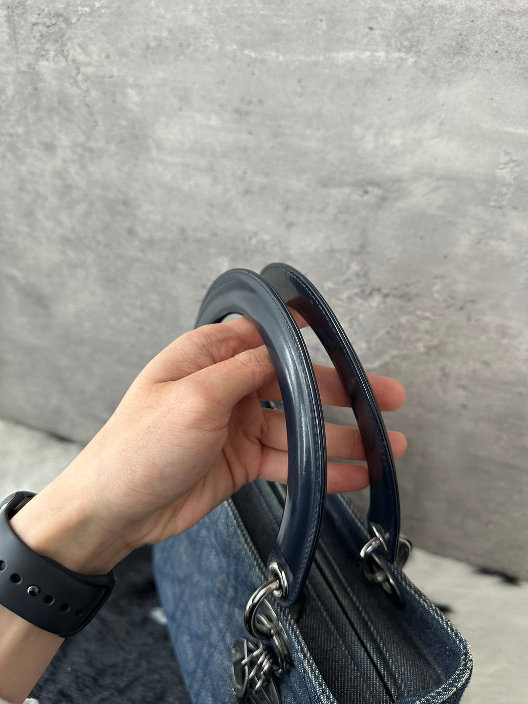 DIOR Lady Dior Denim Top Handle Bag 💙✨｜Rare Denim, Silver Hardware, Iconic Silhouette