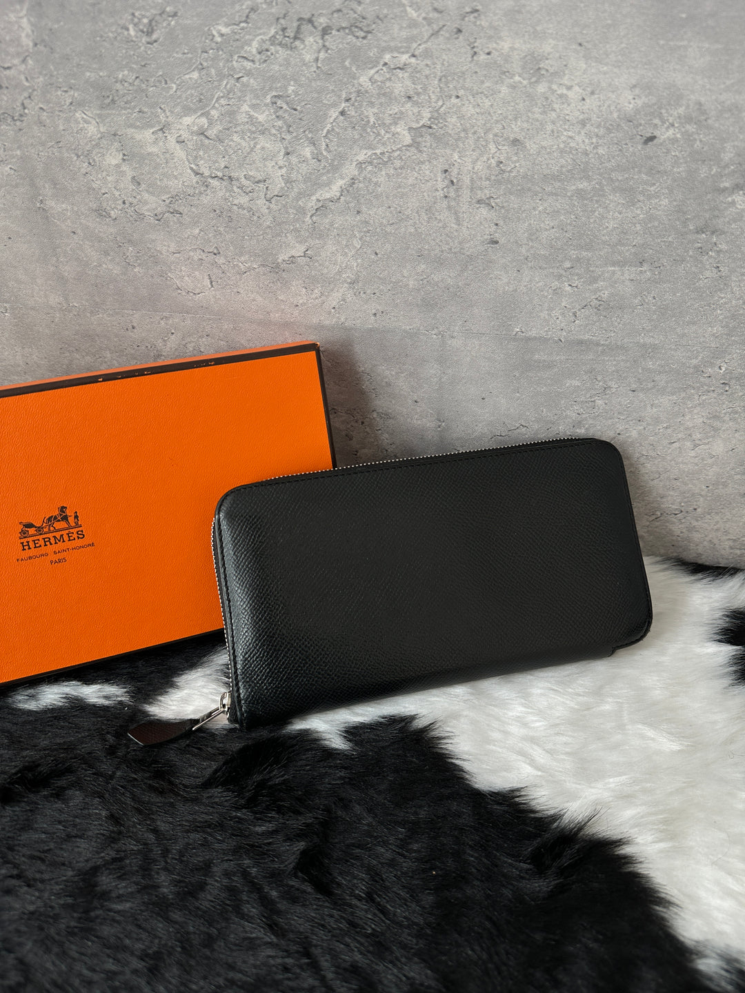 Hermes Black Zip Wallet 🖤✨｜Full Set, Timeless Black, Everyday Essential