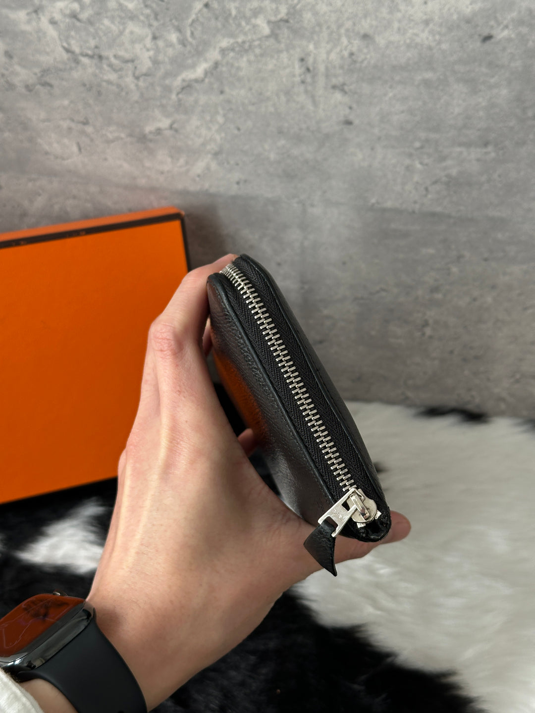 Hermes Black Zip Wallet 🖤✨｜Full Set, Timeless Black, Everyday Essential