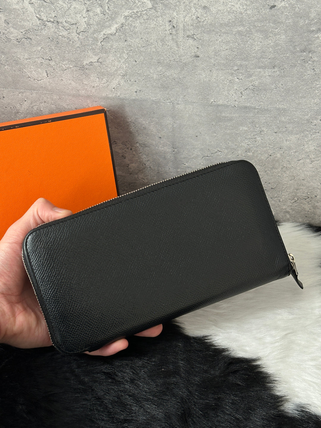 Hermes Black Zip Wallet 🖤✨｜Full Set, Timeless Black, Everyday Essential