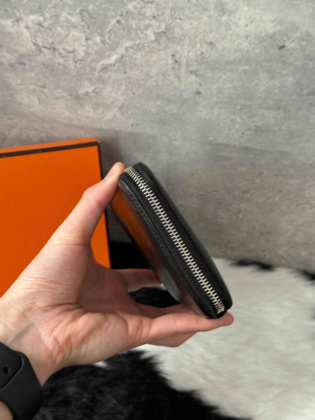 Hermes Black Zip Wallet 🖤✨｜Full Set, Timeless Black, Everyday Essential