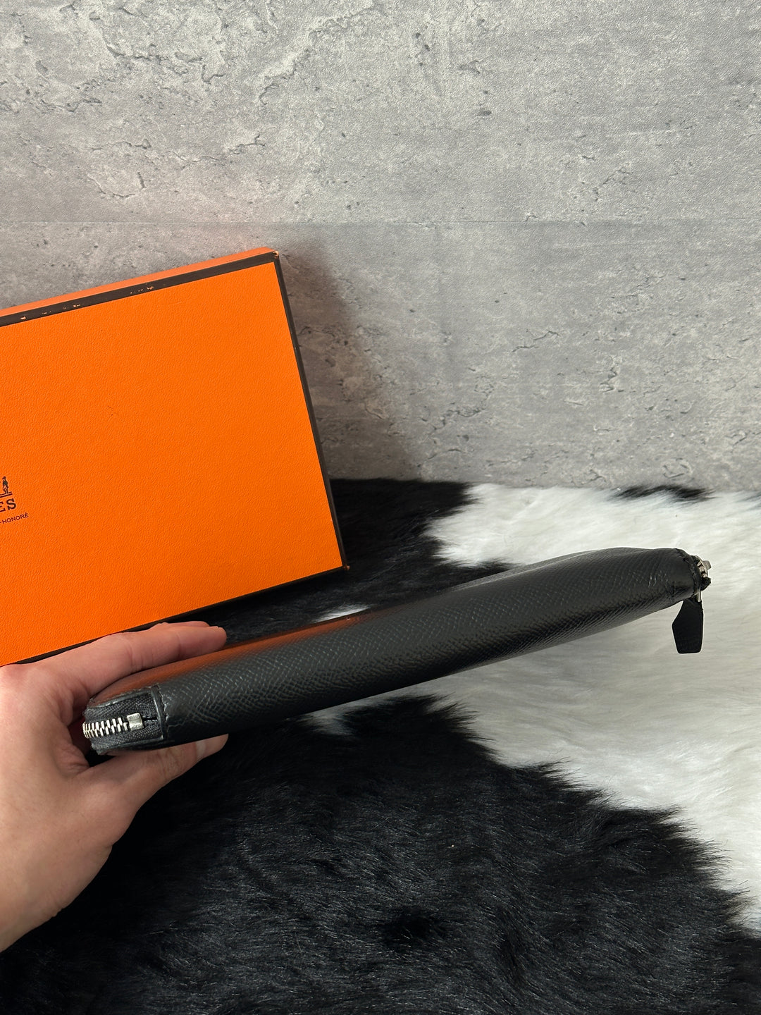 Hermes Black Zip Wallet 🖤✨｜Full Set, Timeless Black, Everyday Essential