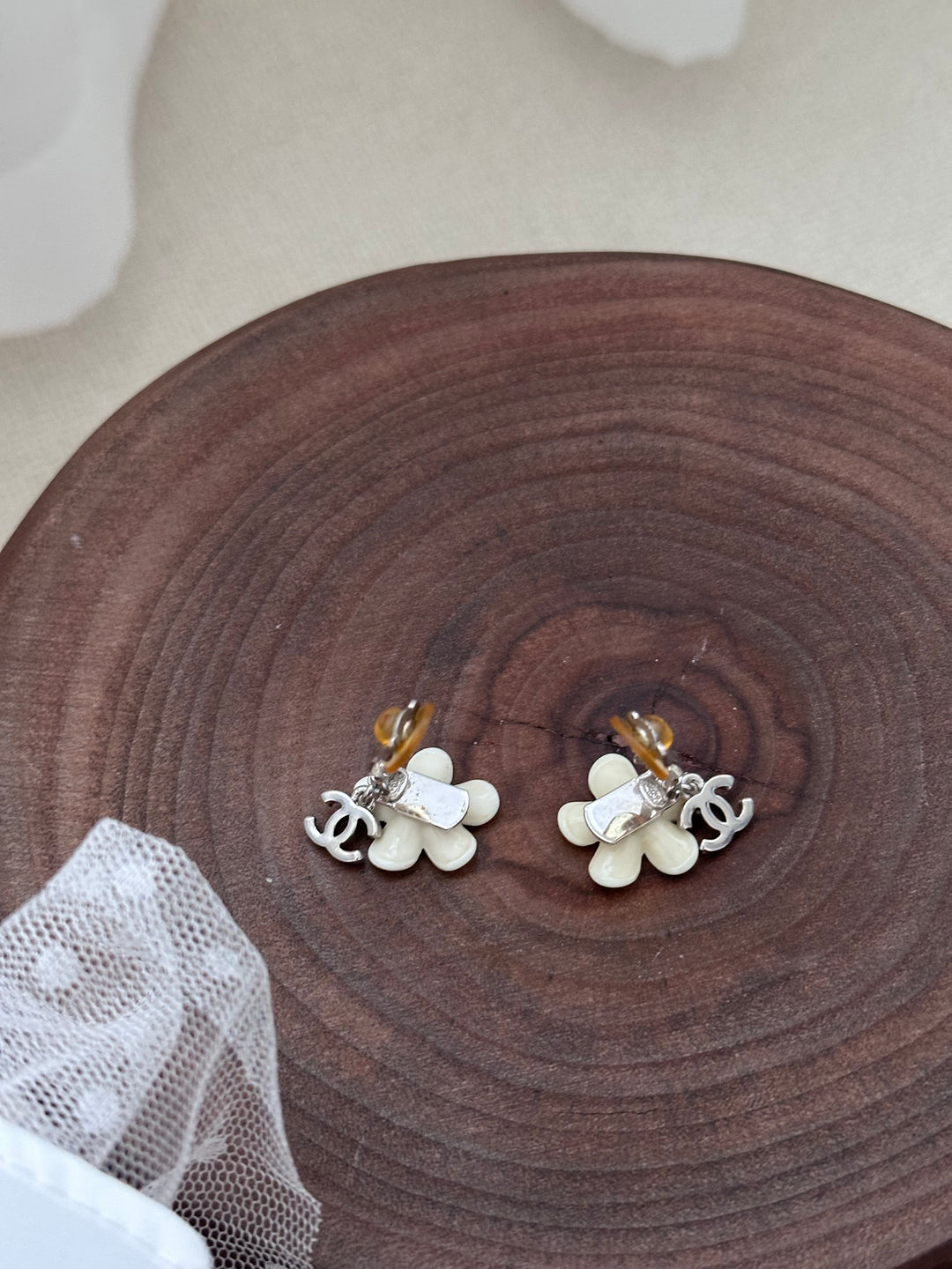 Chanel Camellia Clip-On Earrings 🤍✨ Timeless & Romantic