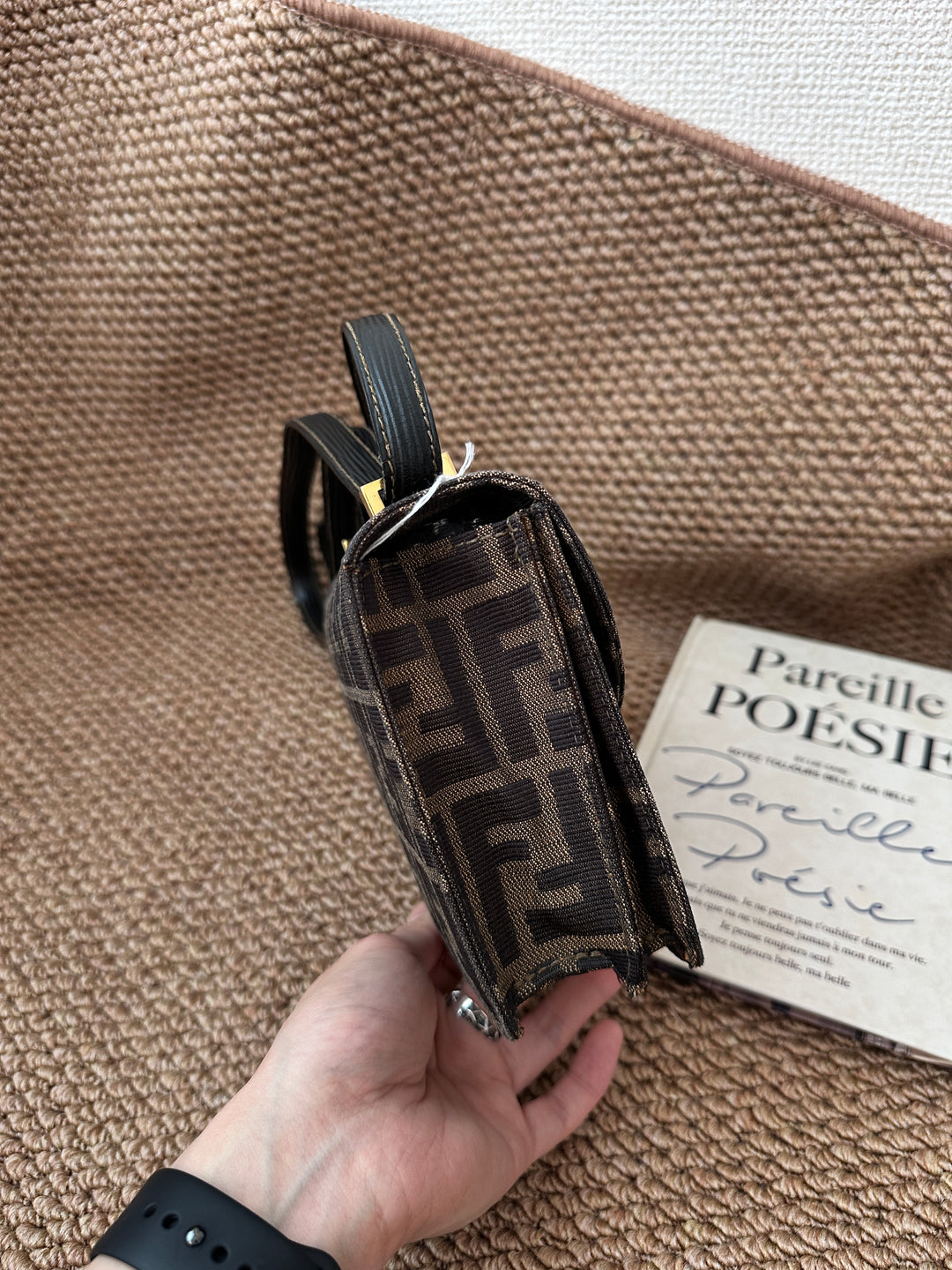 FENDI Brown Zucca Mini Constance Bag｜Gold Lock Closure × Timeless Vintage Elegance 🤎✨ Collector’s Treasure
