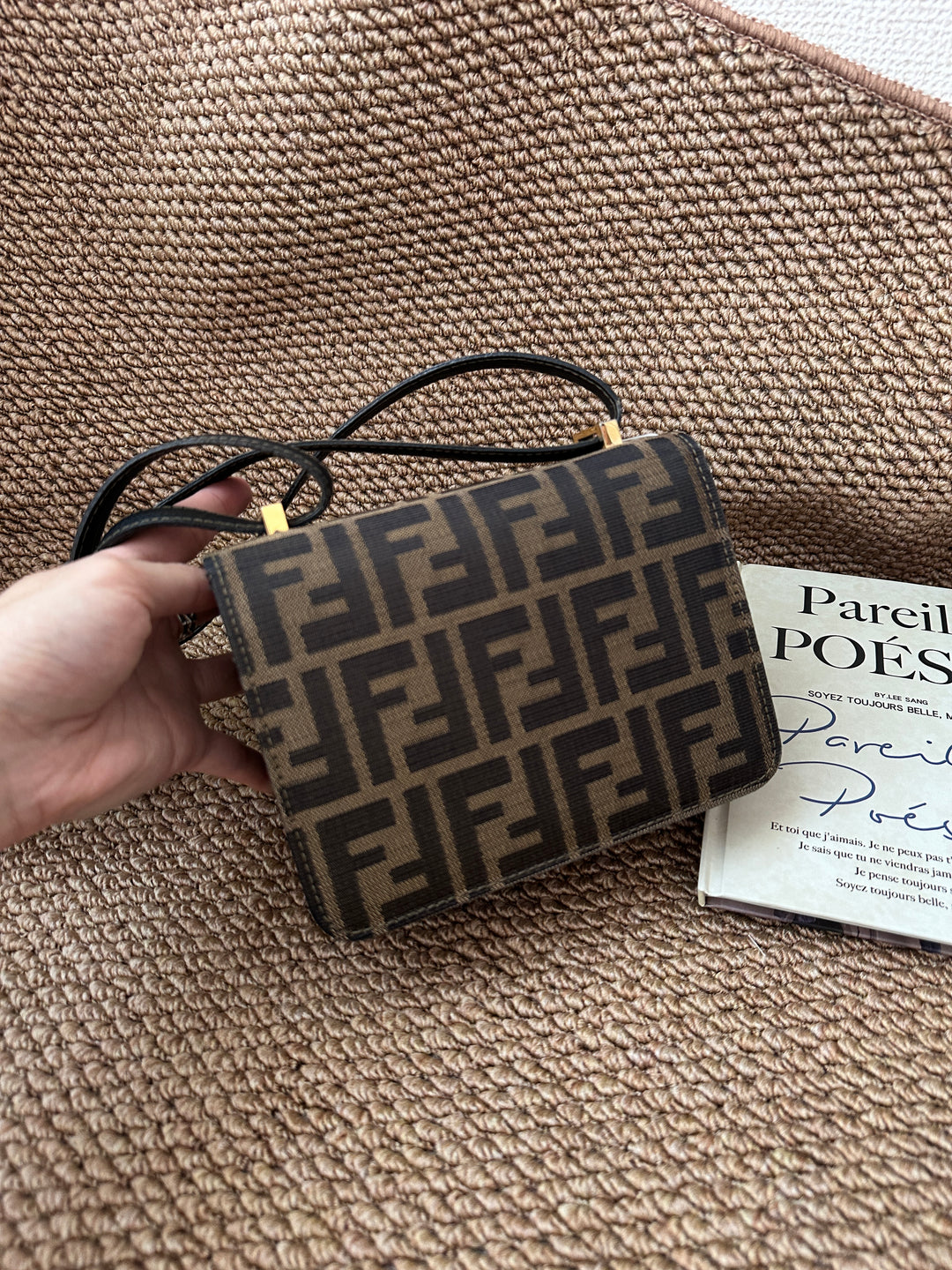 FENDI Brown Zucca Mini Constance Bag｜Gold Lock Closure × Timeless Vintage Elegance 🤎✨ Collector’s Treasure