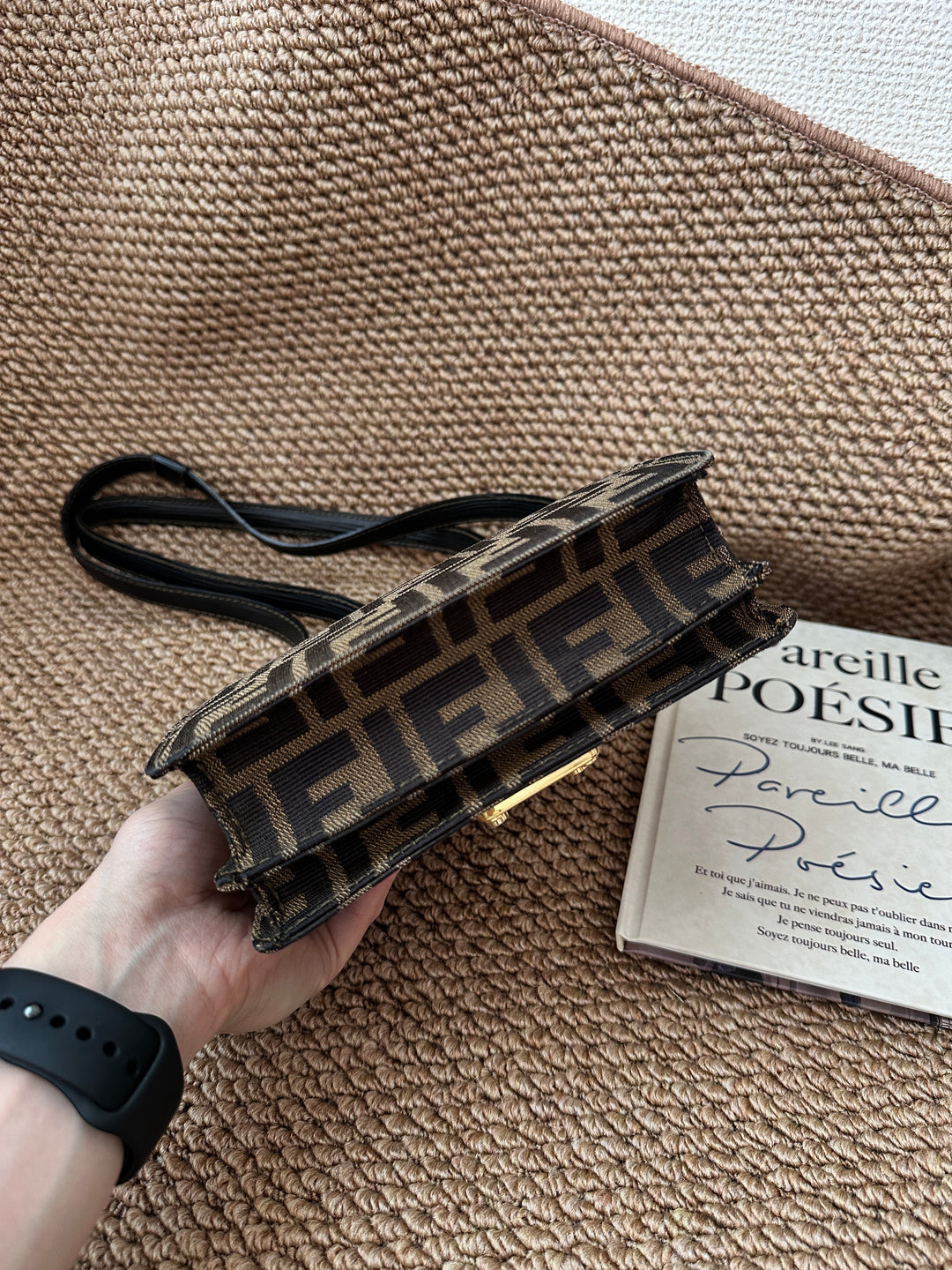 FENDI Brown Zucca Mini Constance Bag｜Gold Lock Closure × Timeless Vintage Elegance 🤎✨ Collector’s Treasure