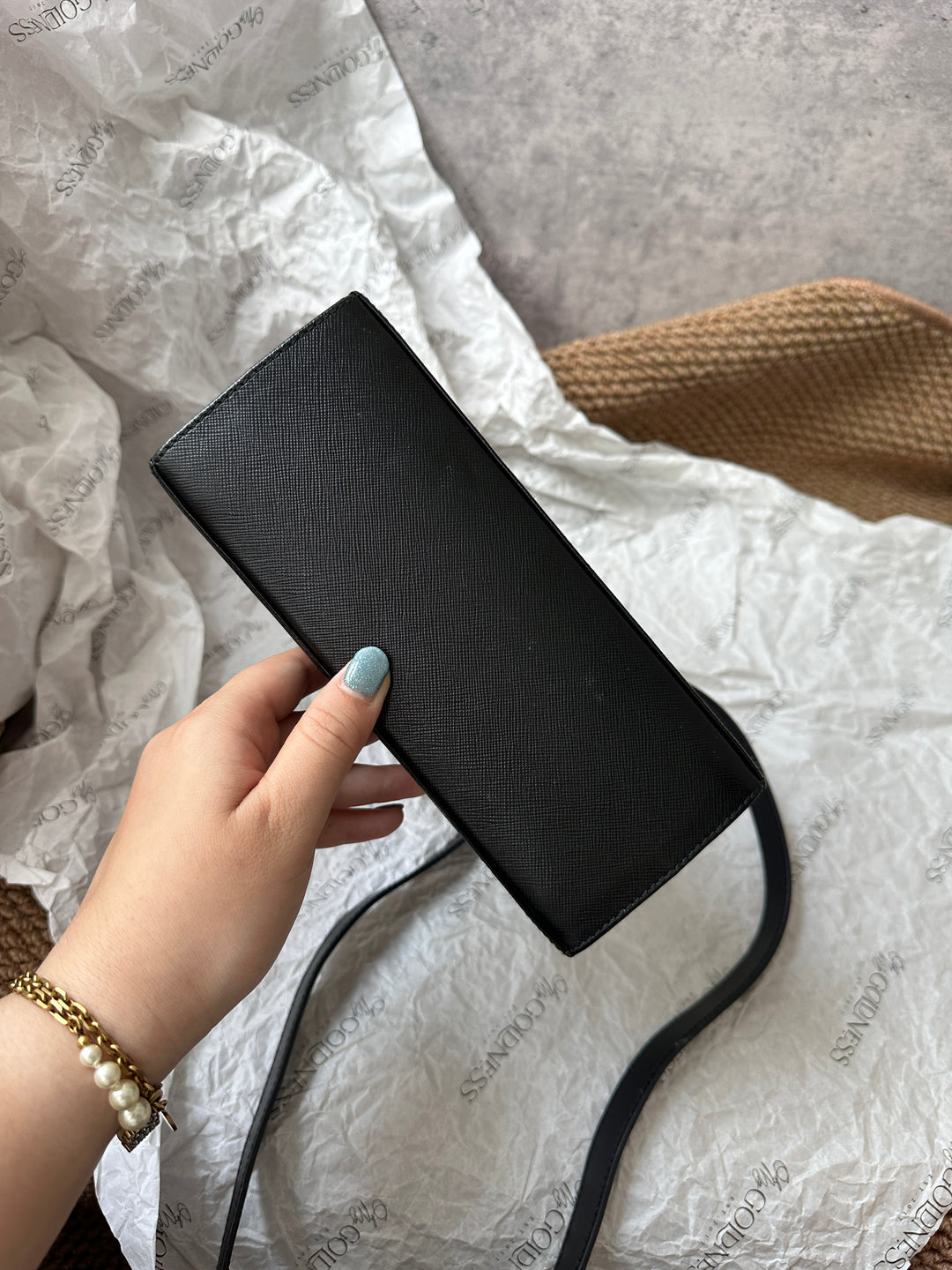 Ferragamo Mini Kelly in Black Textured Leather with Gold Gancini Hardware 🖤✨｜Elegant, Compact &amp; Versatile