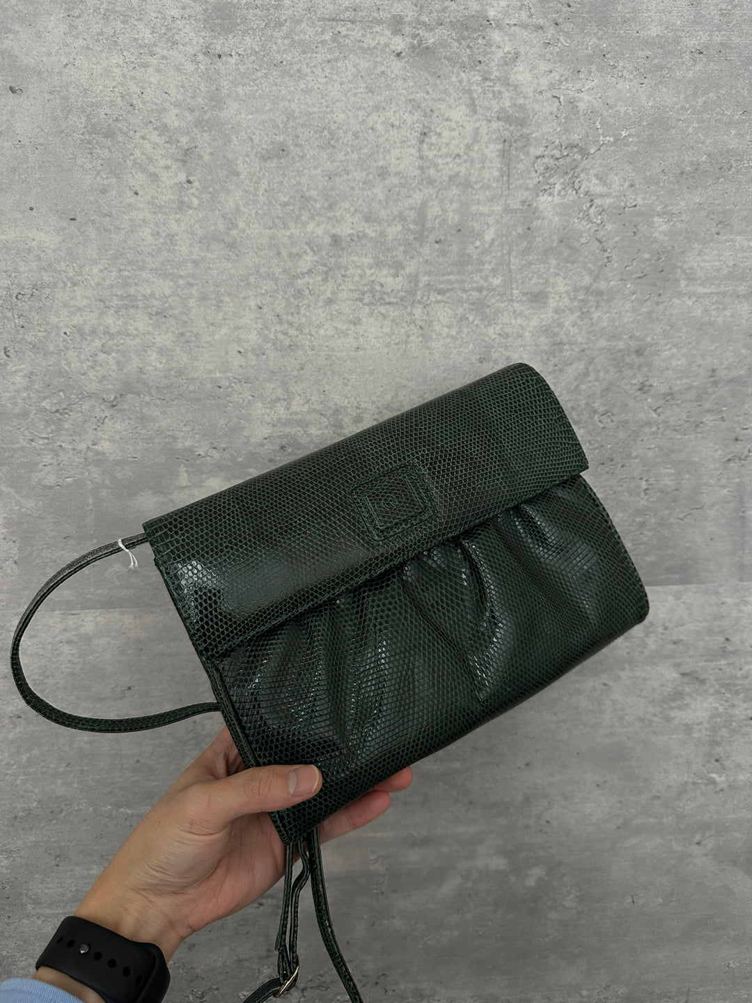 GUCCI Rare Lizard Leather Crossbody Bag 💚✨ Collector’s Piece | Excellent Condition