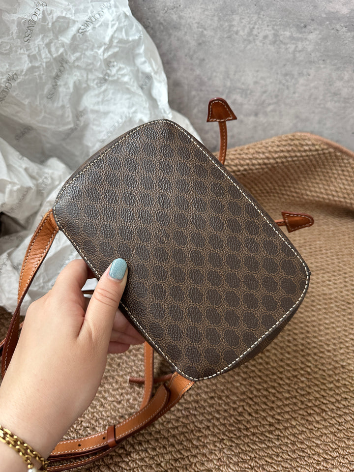 Celine Small Size Backpack in Tri-Color Canvas & Leather ✨｜Vintage, Practical & Stylish
