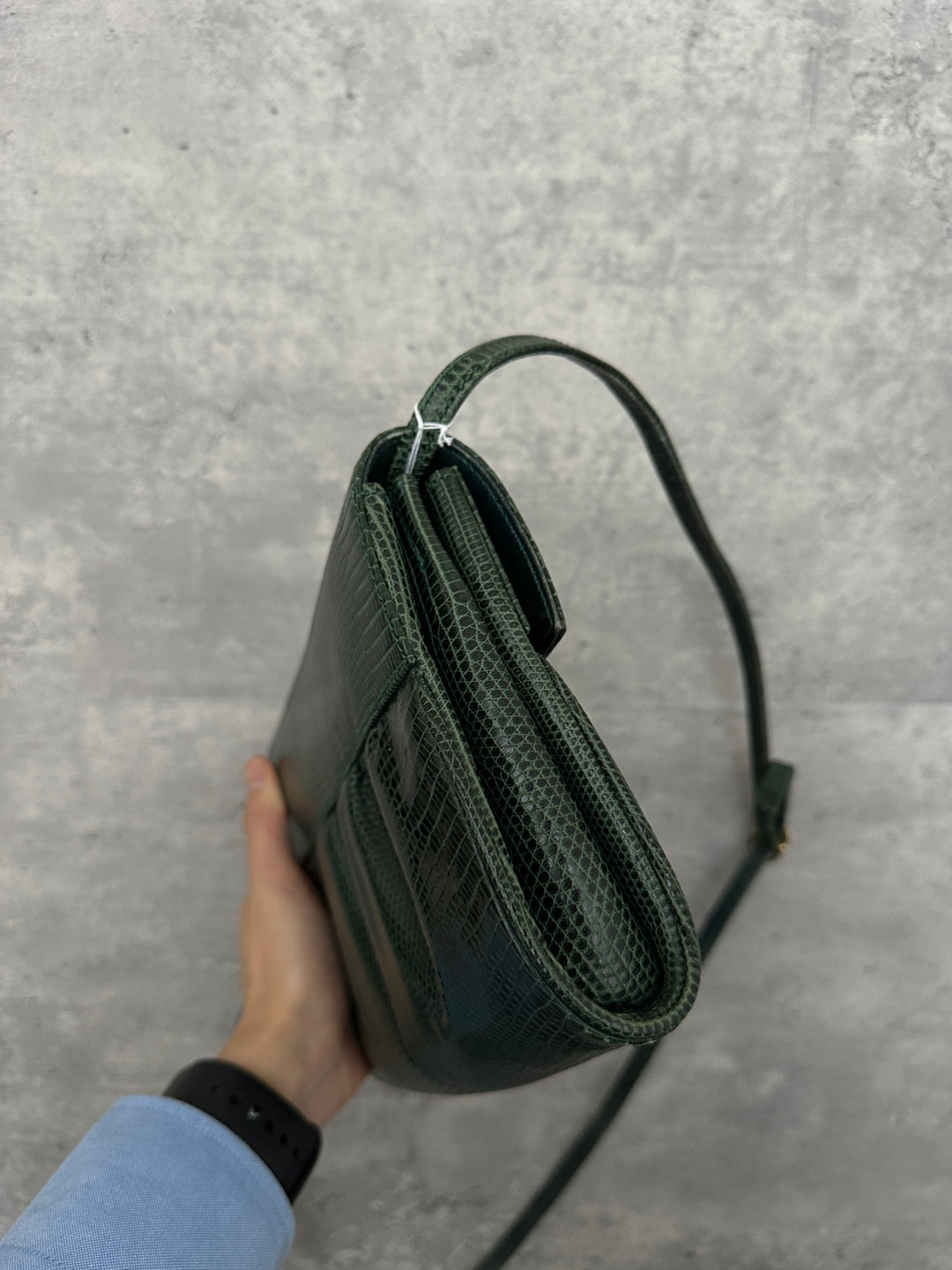 GUCCI Rare Lizard Leather Crossbody Bag 💚✨ Collector’s Piece | Excellent Condition