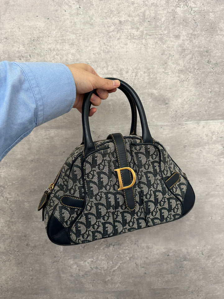 DIOR Double Saddle Monogram “Pumpkin” Bag 💙✨ Small Size | Excellent Condition