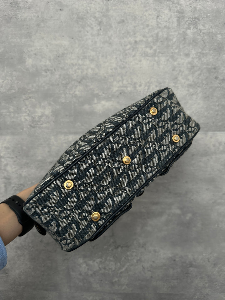 DIOR Double Saddle Monogram “Pumpkin” Bag 💙✨ Small Size | Excellent Condition