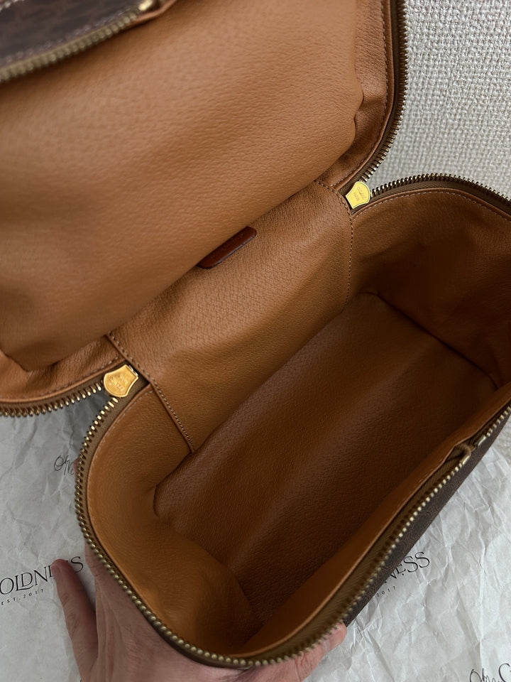 CELINE｜Caramel Two-Tier Vanity Bag 🤎 Vintage Charm Meets Function