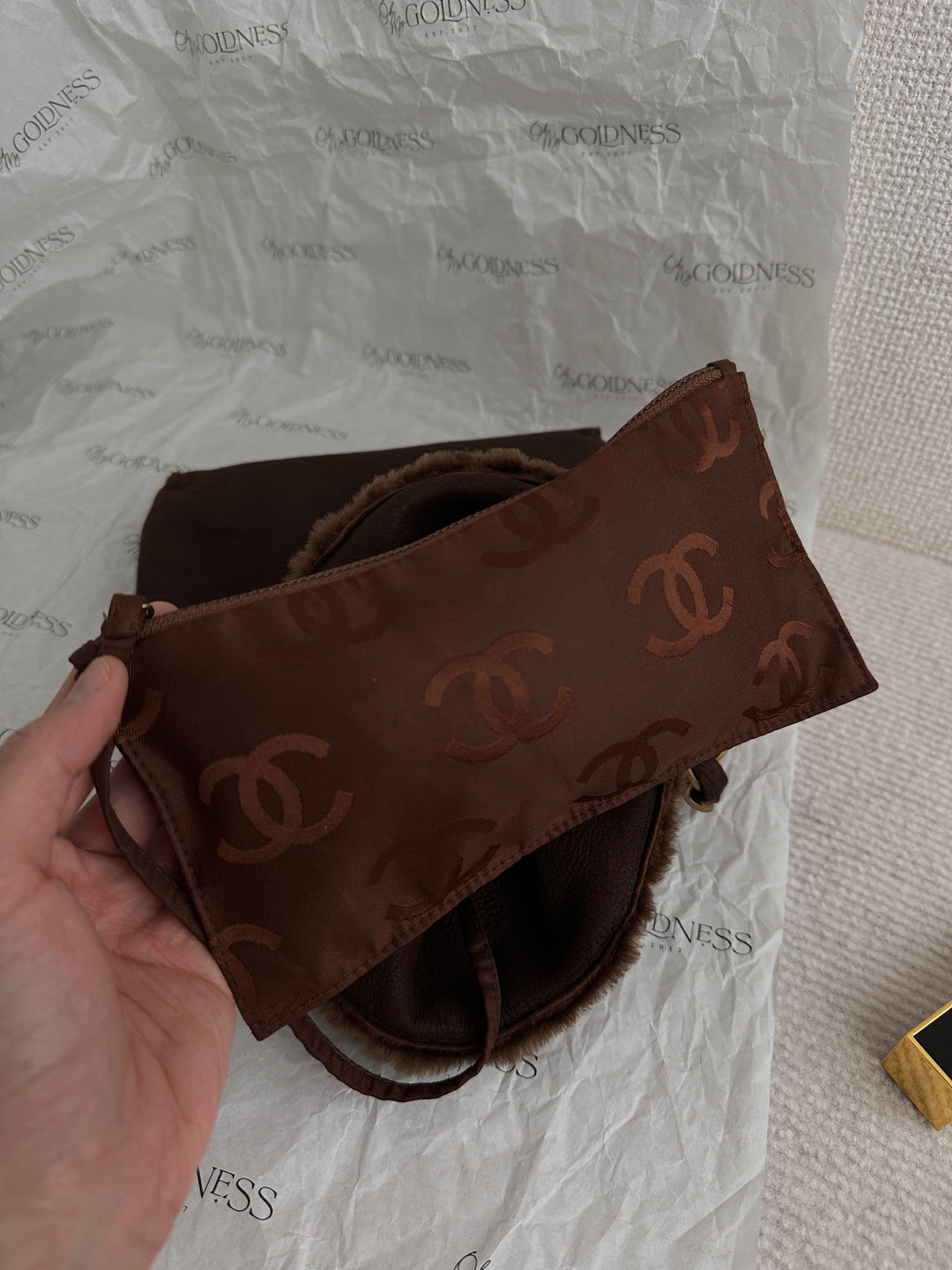 Chanel Special Edition Chocolate Brown Hobo/Crossbody + Baby Pouch 🤎✨ Soft & Slouchy with Boy-Style Clasp