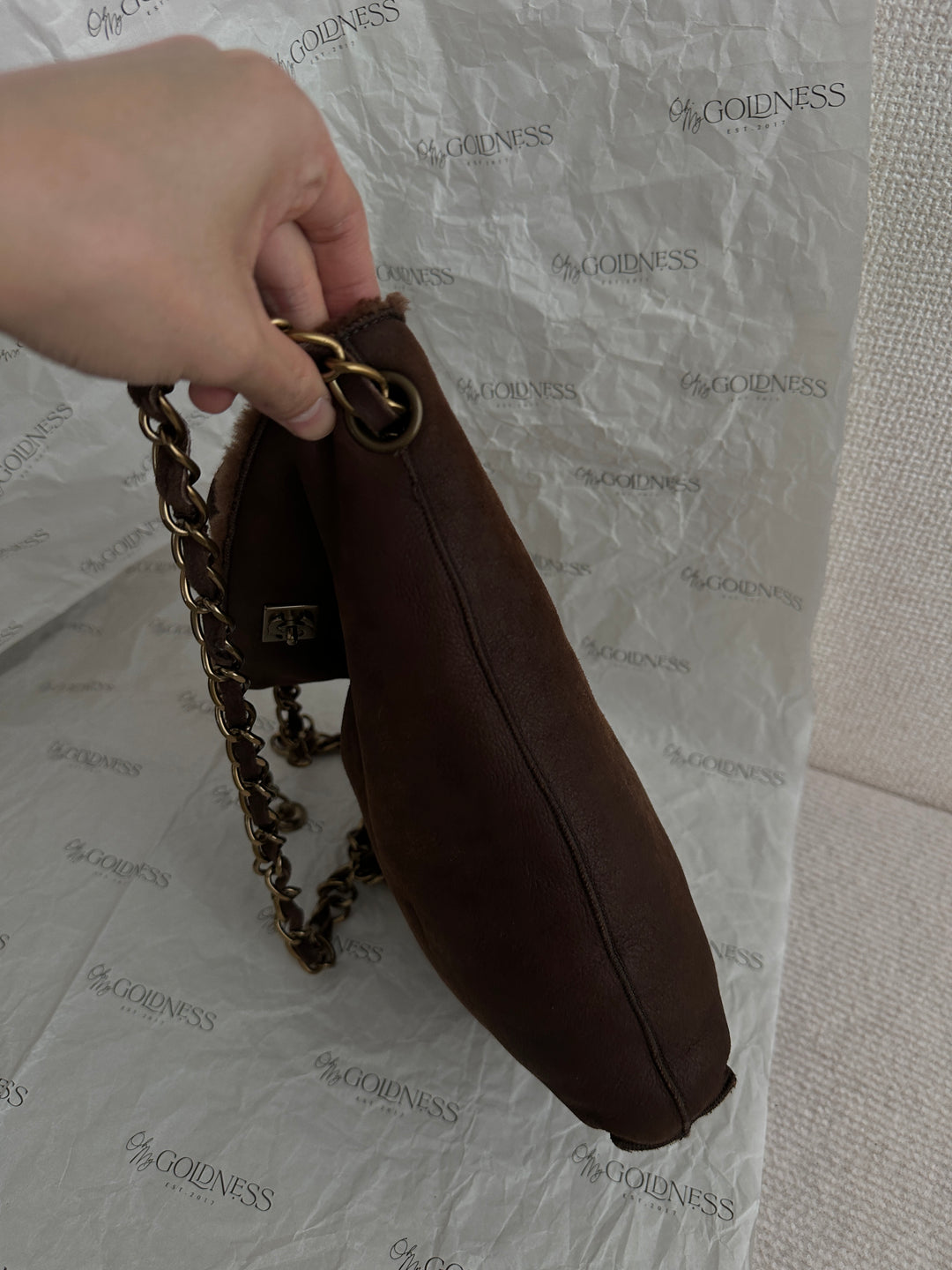 Chanel Special Edition Chocolate Brown Hobo/Crossbody + Baby Pouch 🤎✨ Soft & Slouchy with Boy-Style Clasp