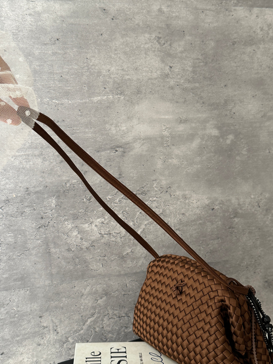 BOTTEGA VENETA Intrecciato Satin Mini Crossbody Bag 🍫｜Chocolate Satin｜Signature Weave｜Convertible Carry