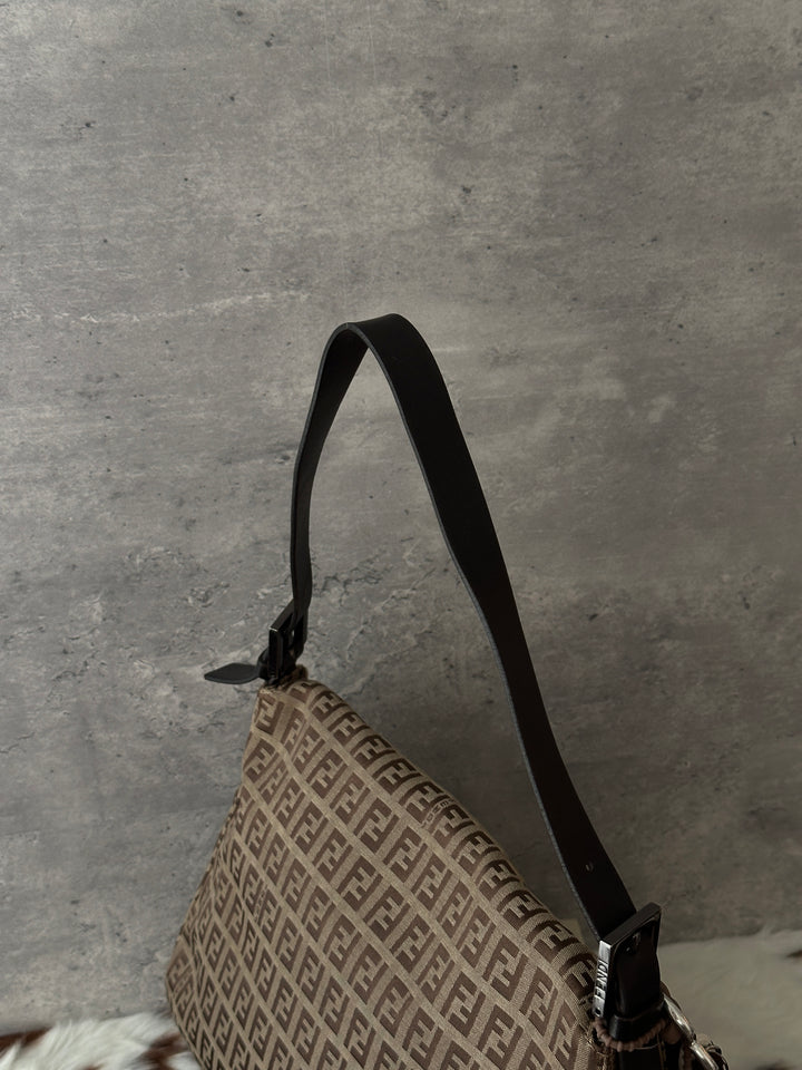 Fendi Mamma Baguette Zucca Shoulder Bag 🤎｜Iconic FF Monogram・Statement Buckle・Vintage Favorite