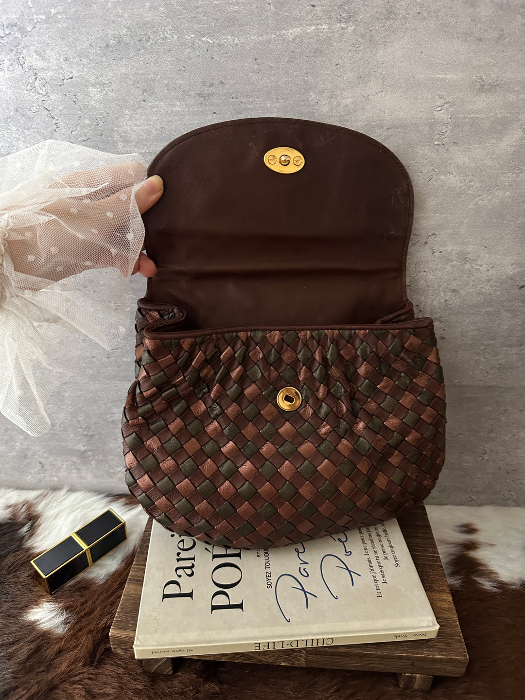 BOTTEGA VENETA Multicolour Intrecciato Kelly-Style Bag 🤎🫒｜Rare Colourway｜Signature Weave｜Convertible Carry