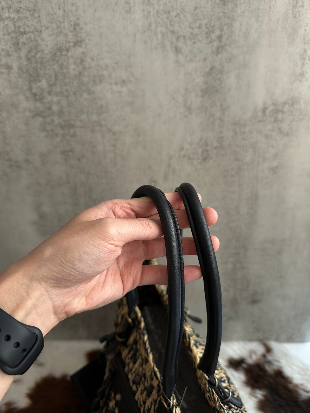 Balenciaga Raffia Motorcycle Tote 🖤🧺 | Edgy Meets Summer Chic