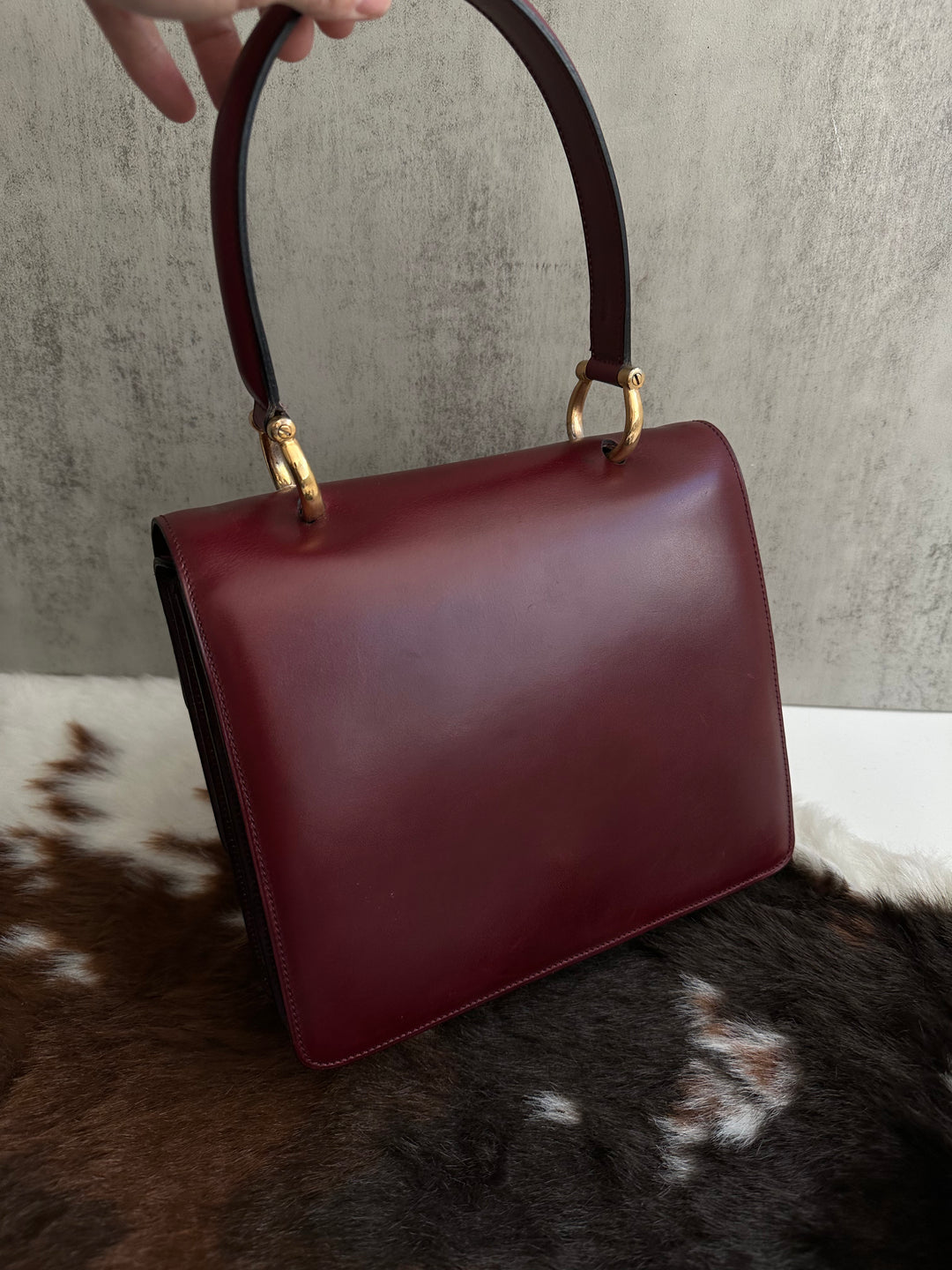 Celine Double Flap Horsebit Bag 🍷 | Timeless Elegance in Bordeaux