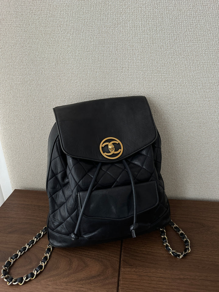 CHANEL Round CC Backpack 🖤✨ Timeless Vintage Luxury