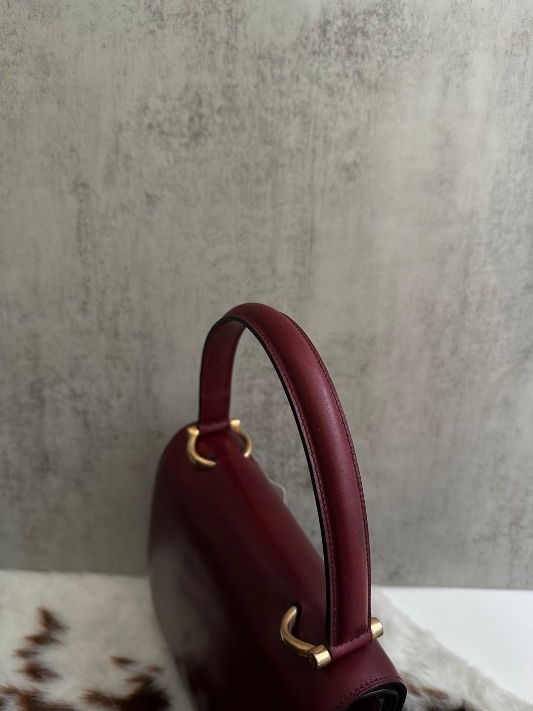 Celine Double Flap Horsebit Bag 🍷 | Timeless Elegance in Bordeaux