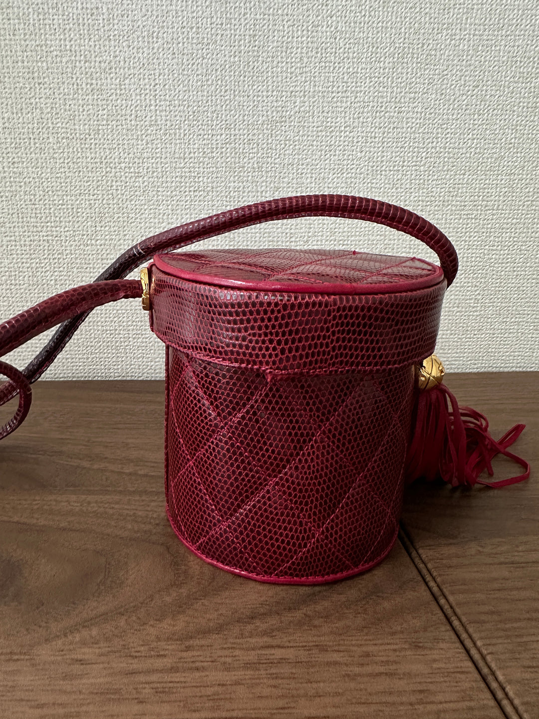 CHANEL Lizard Leather Tassel Vanity Case 💎👜 Rare Collectible Piece