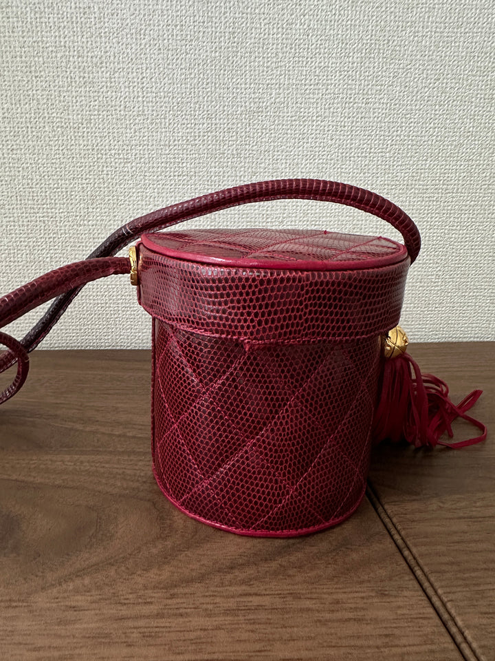 CHANEL Lizard Leather Tassel Vanity Case 💎👜 Rare Collectible Piece
