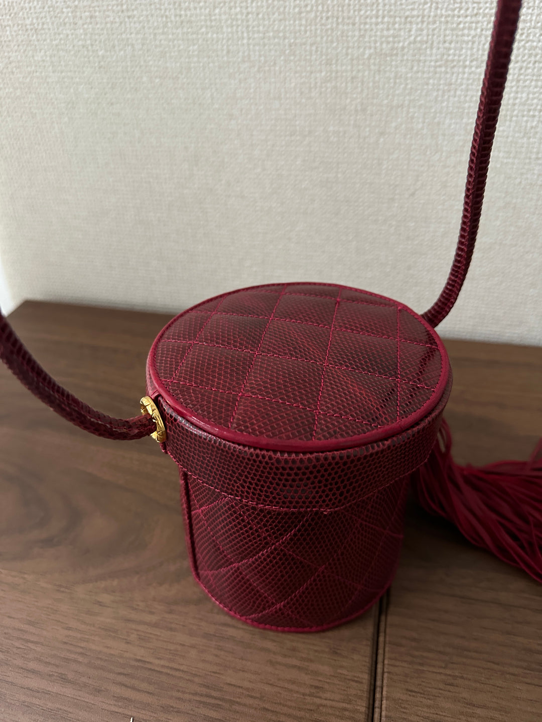 CHANEL Lizard Leather Tassel Vanity Case 💎👜 Rare Collectible Piece