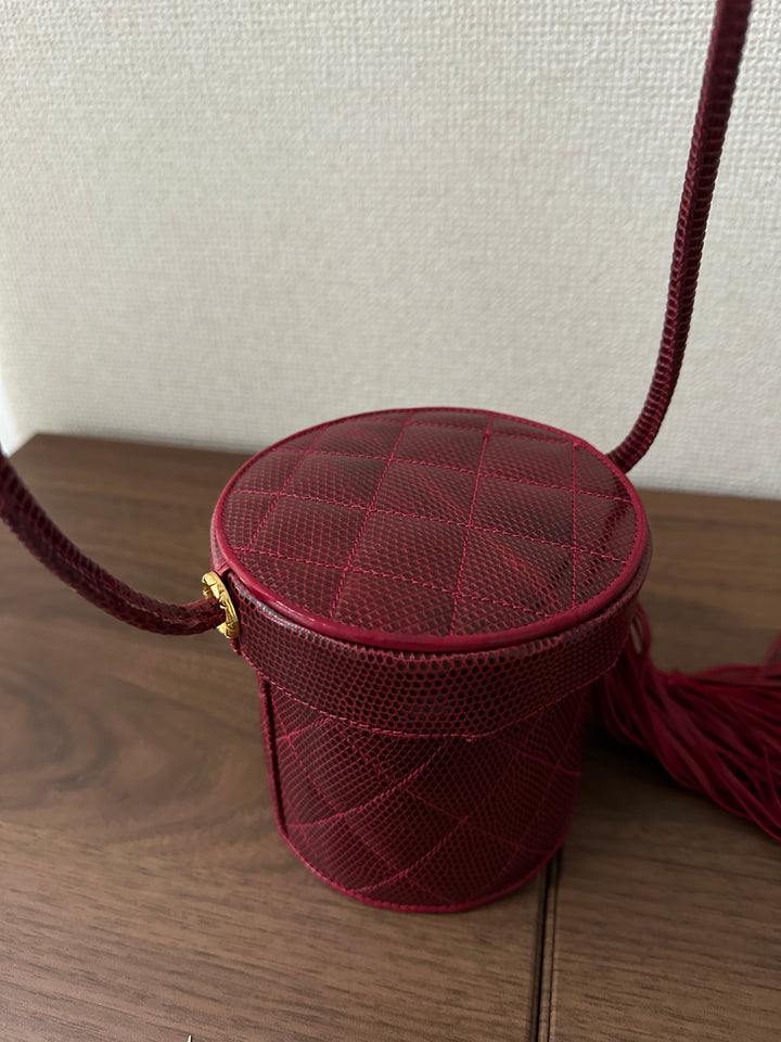 CHANEL Lizard Leather Tassel Vanity Case 💎👜 Rare Collectible Piece