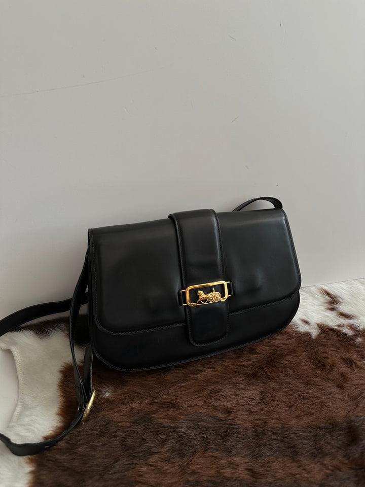 Celine Horse Carriage Saddle Bag 🖤 | Timeless Grace with an Equestrian Soul