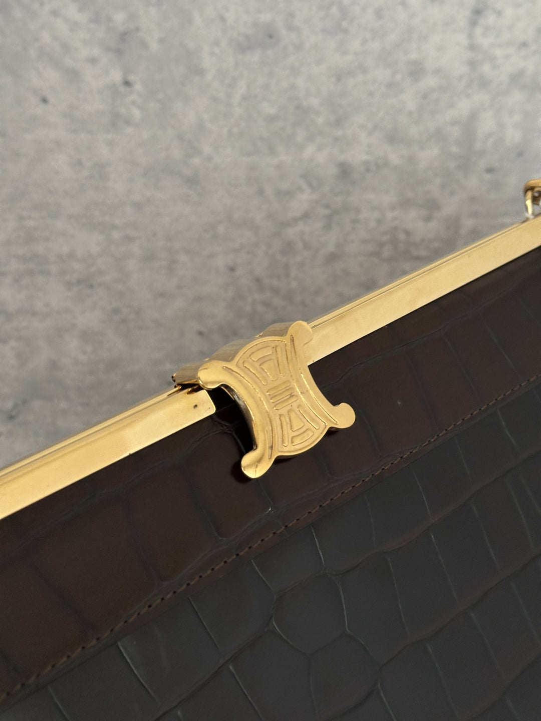 CELINE Vintage Crocodile Triomphe Envelope Bag 🐊💌 Ultra-Rare Collectible