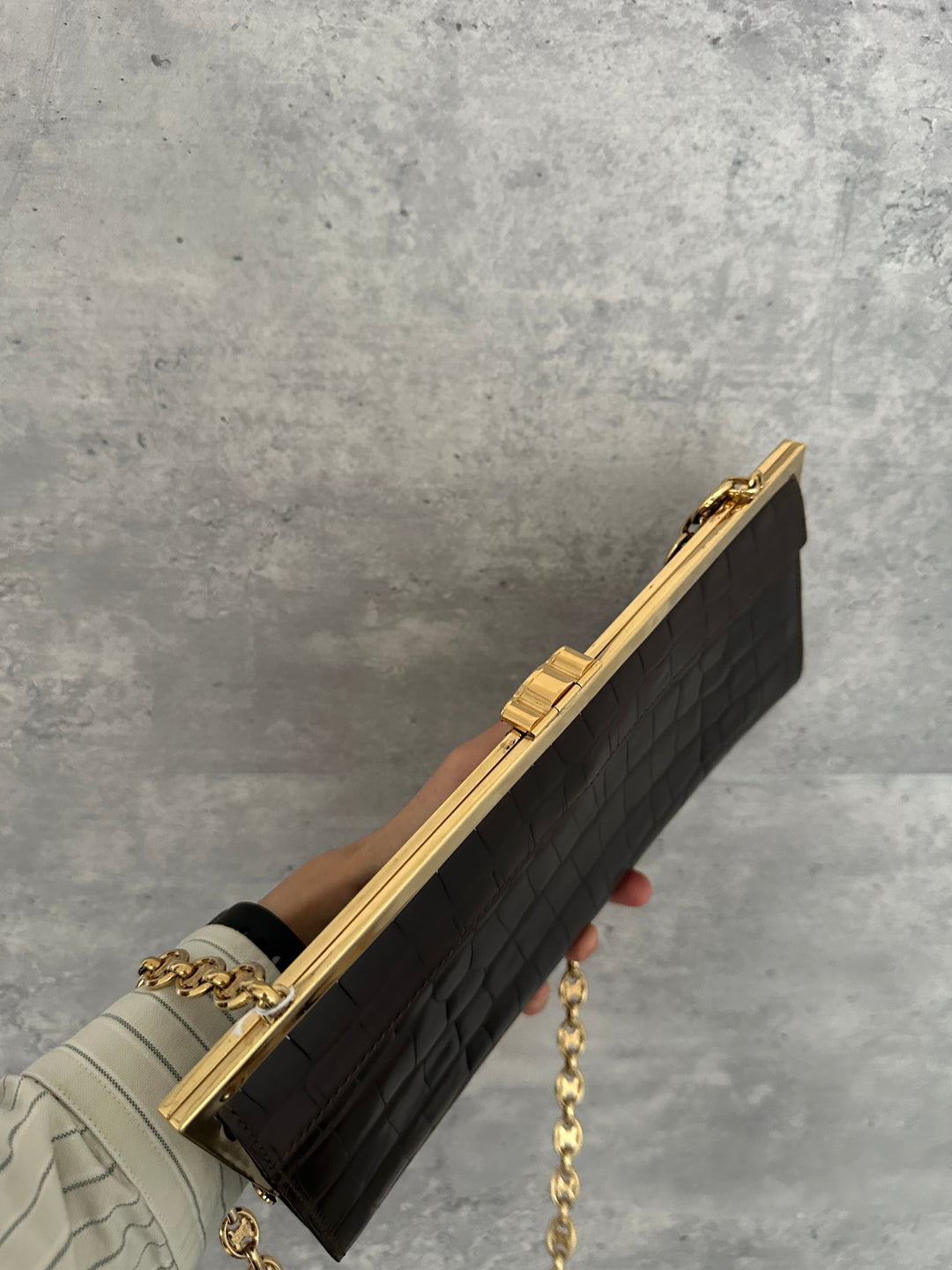 CELINE Vintage Crocodile Triomphe Envelope Bag 🐊💌 Ultra-Rare Collectible