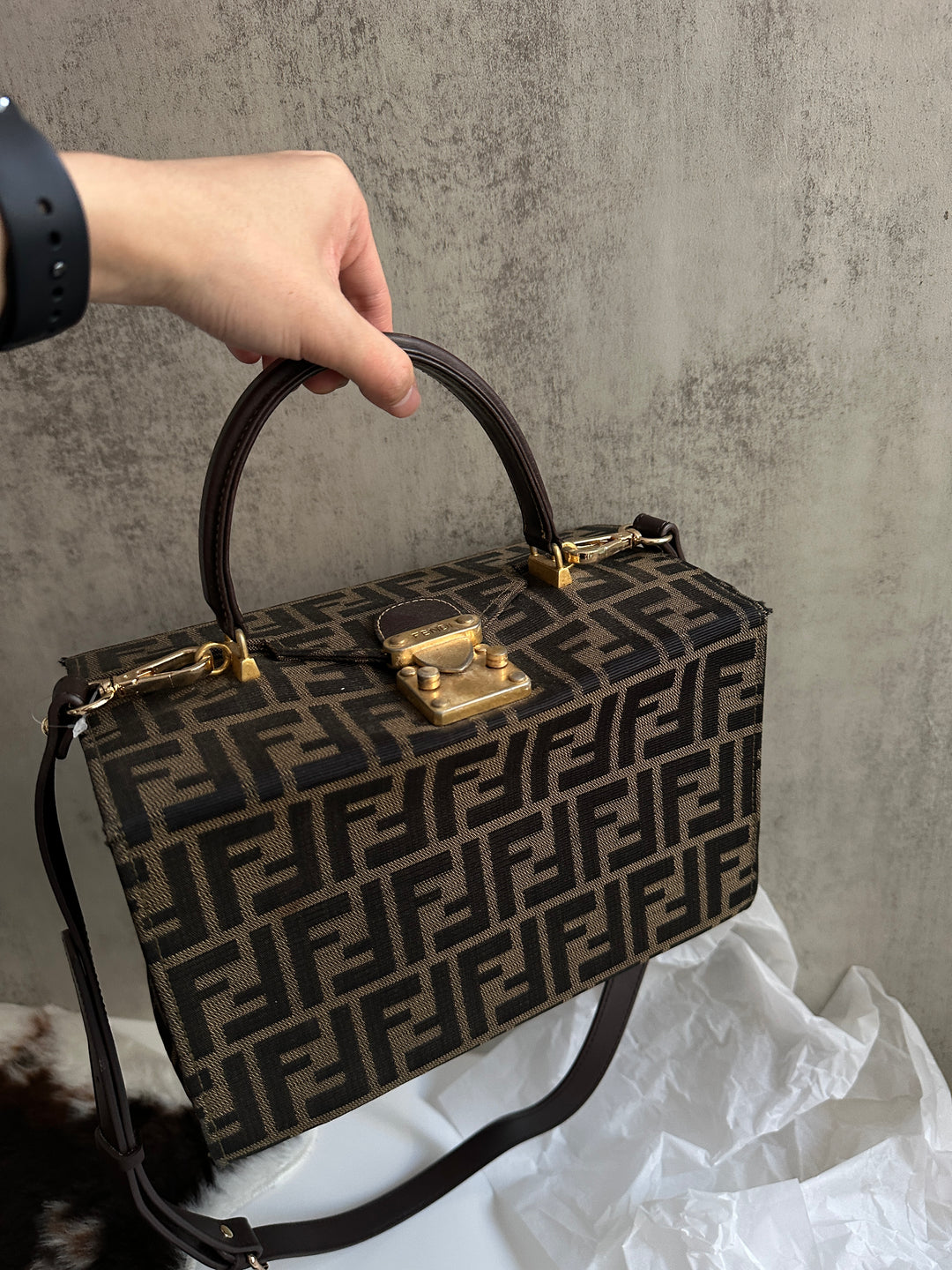 Fendi Vintage Monogram Soft Box Bag 🤎 | Iconic Elegance with a Modern Edge