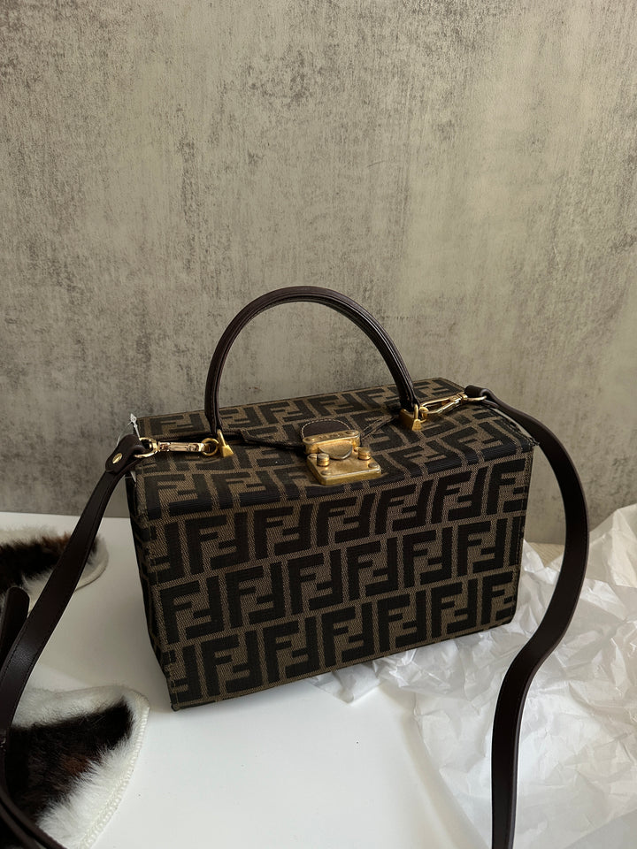 Fendi Vintage Monogram Soft Box Bag 🤎 | Iconic Elegance with a Modern Edge