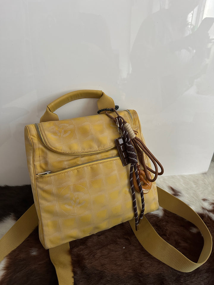 Chanel “Duck Yellow” CC Nylon Backpack 💛 | Playful Spirit, Parisian Charm