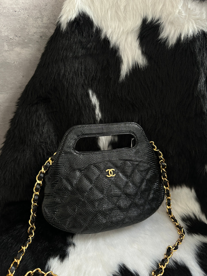 Chanel Rare Lizard Skin Mini Chain Bag