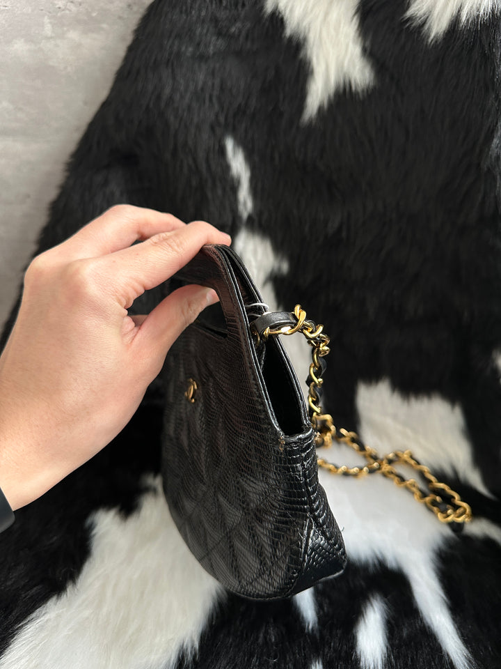 Chanel Rare Lizard Skin Mini Chain Bag